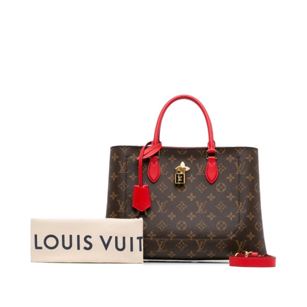 Louis Vuitton monogram flower tote cloth handbag - Picture 7 of 16